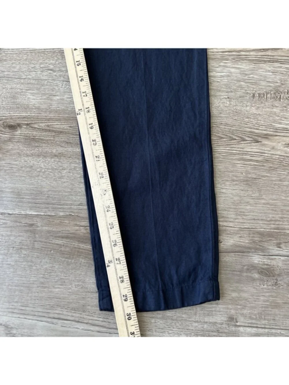 J Lindeberg Sasha Drape Linen Pants‎ Mens 32x30 Navy Elastic Waist Slim Fit NWT